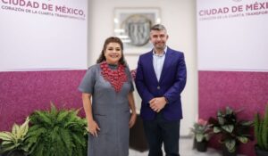 Clara Brugada se reúne con alcalde de Miguel Hidalgo