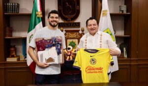 Huacho Díaz recibe en Palacio de Gobierno a Henry Martín